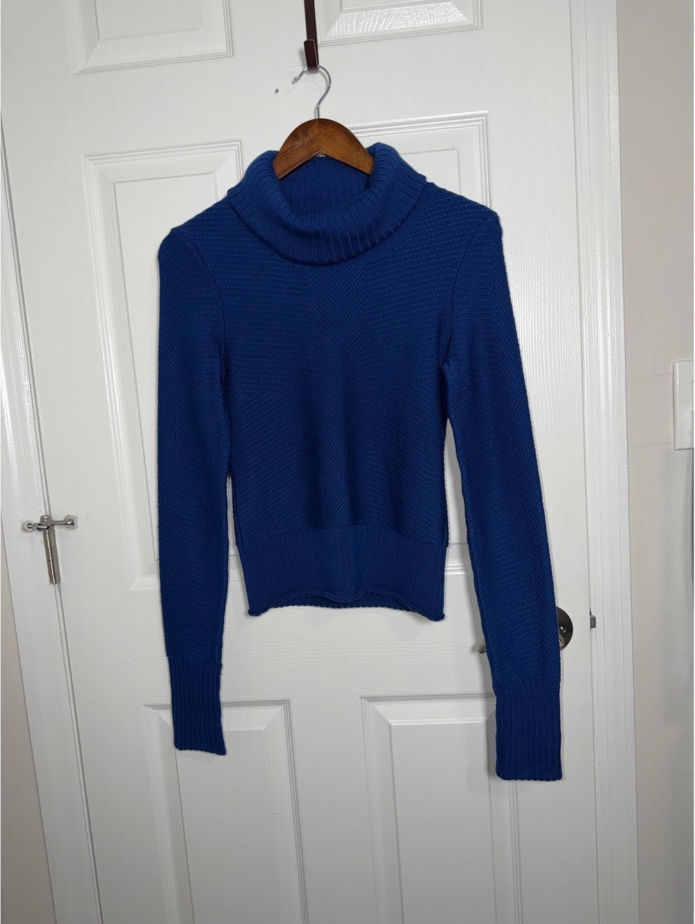 Kenneth Cole Deep Blue Roll Neck Merino Wool Sweater